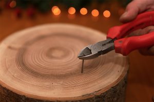 wieniec adwentowy plaster drewna DIY